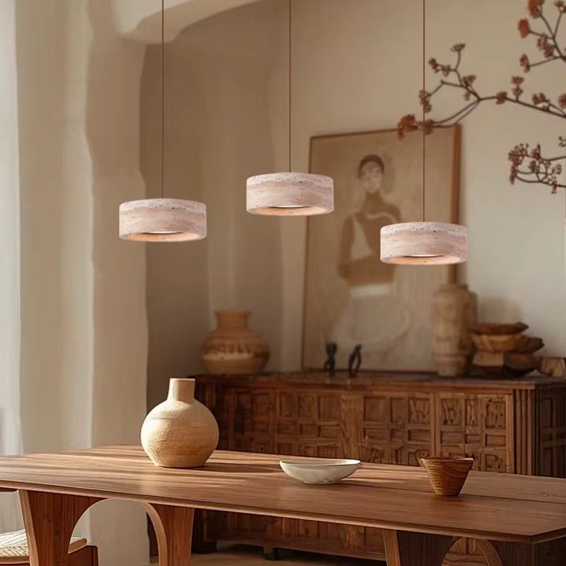 Wecus Wabi Sabi Mid Century Pendelleuchte in Yellow Travertine für dein Esszimmer oder Wohnzimmer - Bild 3