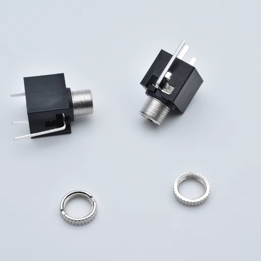 VOSORON PJ-301M 3,5-mm-Audio- und Video-Buchse, 90-Grad-Vollkupfer-Headset-Buchse in Schwarz - Bild 2
