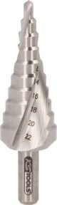 KS Tools HSS Cobalt 5-Stufenbohrer aus Edelstahl, Silber, Ø 4-22 mm - Bild 1