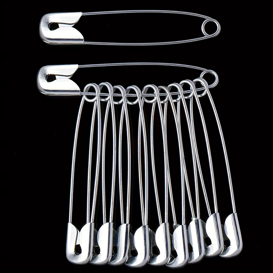 40 Sicherheitsstifte aus Metall in Silber zur Sicherung von Kleidungsschnallen, Hängeetiketten und Taillenklammern - Bild 2