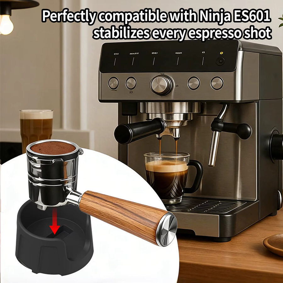 OANKR Siebträgerhalter und Espresso-Tampingstation kompatibel mit Ninja Espressomaschinen und Ninja Luxe Kaffeemaschinen in Schwarz oder Grau - Bild 6