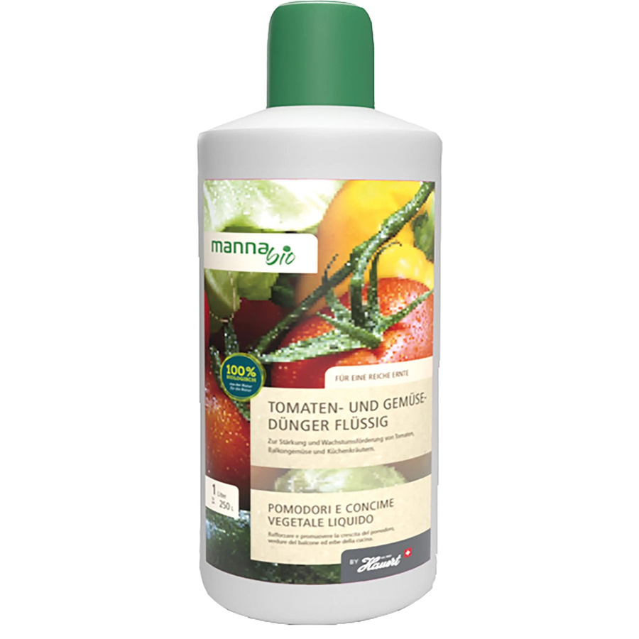 Manna Bio flüssiger Tomaten- und Gemüsedünger für Tomaten, Balkongemüse und Kräuter, 1 l - Bild 2