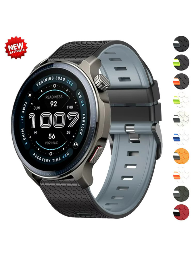 Huami Silikonarmband, 22 mm, Schwarz, Smartwatch Armband - Bild 7
