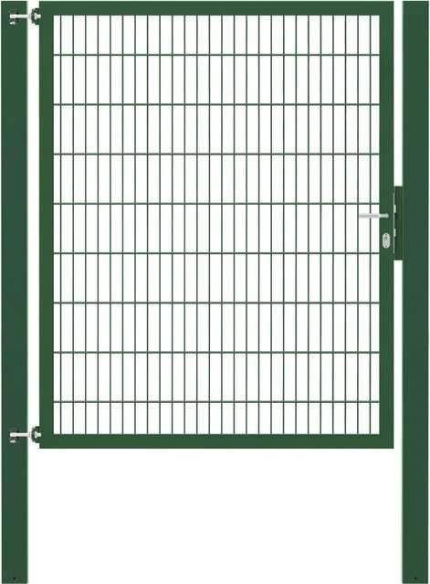 Einzeltor Flexo Plus in Grün mit Pfosten, Breite: 150 cm, Höhe: 180 cm, Pfosten: 100 x 100 cm - Bild 1