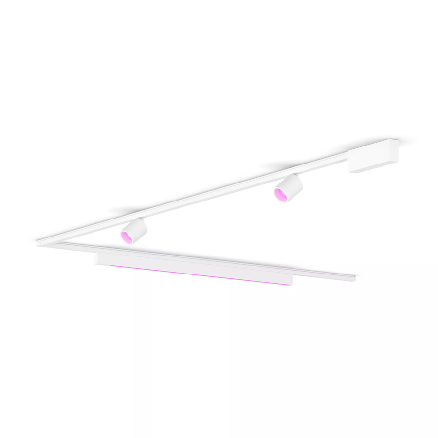 Philips Hue Perifo Basis-Set L-förmige Deckenleuchte in Weiß mit 2 Spots und 1 Lightbar - Bild 1