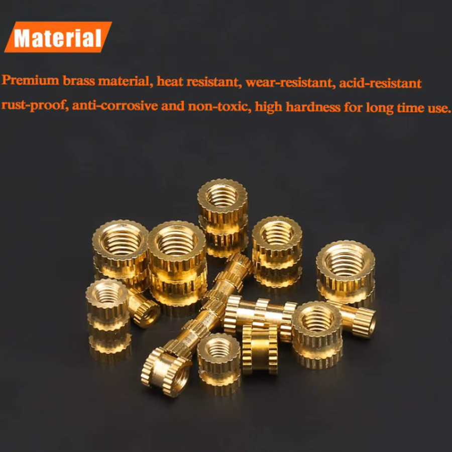 420er Set Messing Einbettmuttern für 3D-Drucker mit M2, M3, M4 und M5 Gewinde in Gold - Bild 3