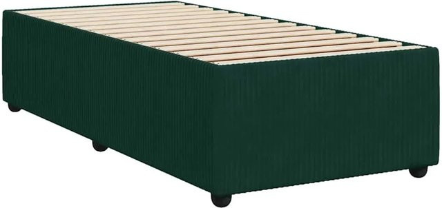 vidaXL Bettgestell aus Samt in Dunkelgrün mit Lattenrost B/T/H: 80 x 200 cm - Bild 1