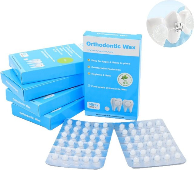 NEWLLEXX Kieferorthopädisches Wachs, 60 Stück, Einzeln verpackt - Bild 1