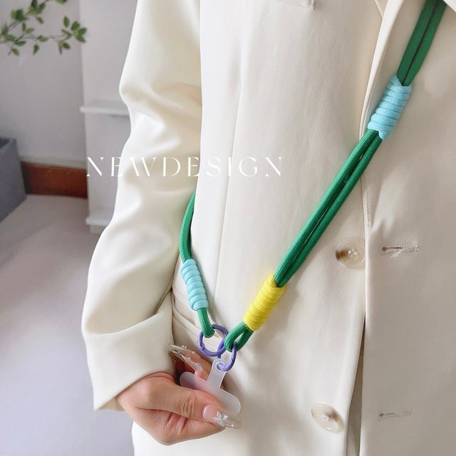 DYM Lanyard Cross-Body Schultergurt mit Schlüsselanhänger und Ersatzflicken, verstellbares langes Seil für Handy-Zubehör, Multicolour, Unisex - Bild 1