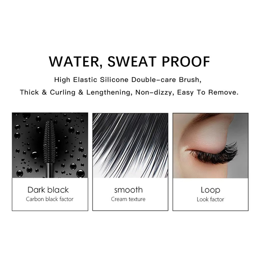 QIBEST Wimperntusche Seidenfaser, Schwarz, 2er-Pack - Bild 3