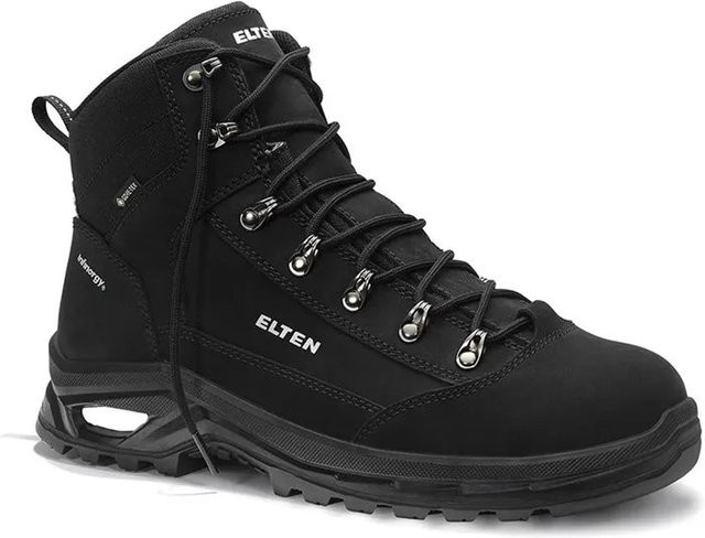Elten Sicherheitsschnürstiefel Saloro XXP GTX Black Mid ESD S3S WR aus Nubukleder in Größe 44 - Bild 1