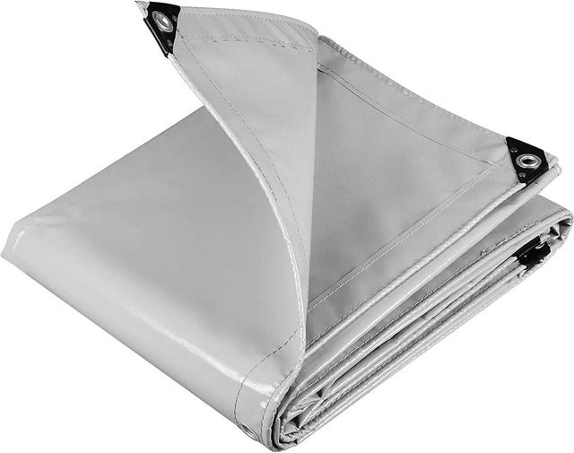 WOLTU PVC Abdeckplane Schutzplane Hellgrau B: 6 m, T: 3 m - Bild 1