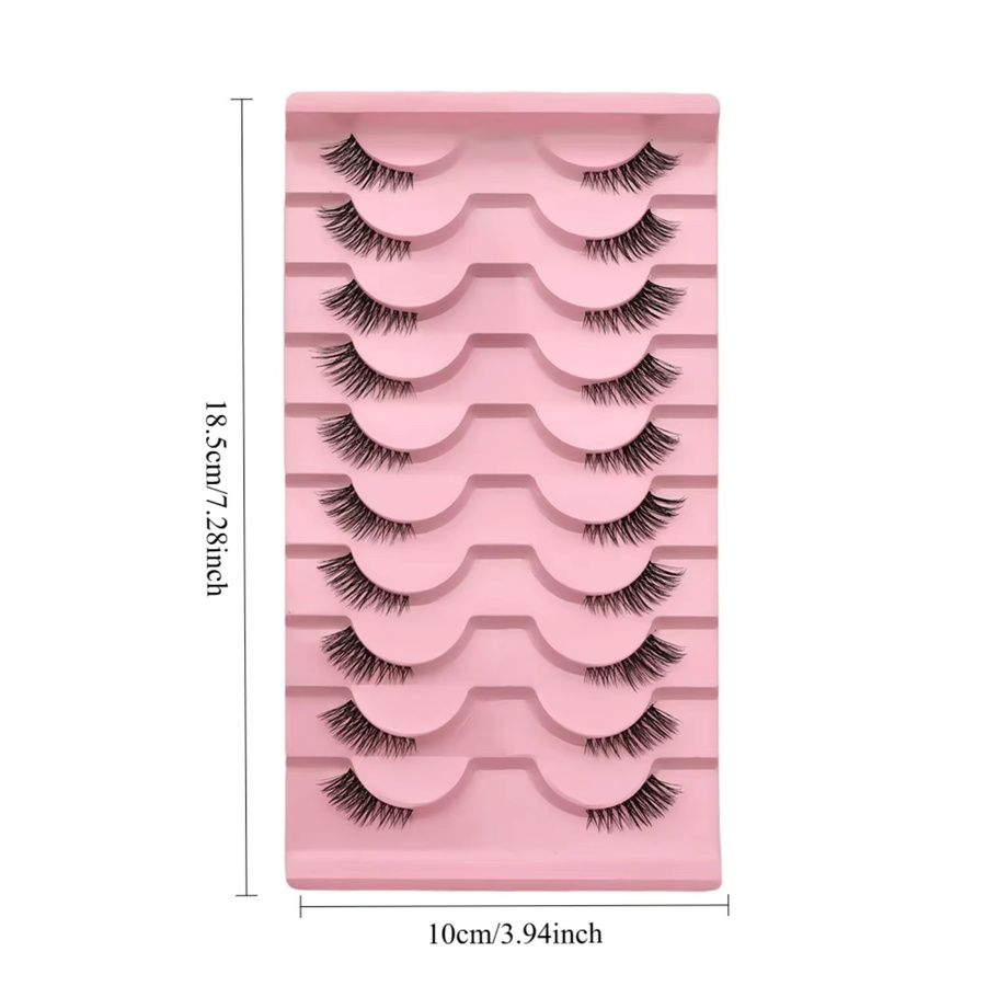 JIEFUXIN Faux Mink Wispy Halbe Wimpernverlängerungen, Unisex - Bild 2