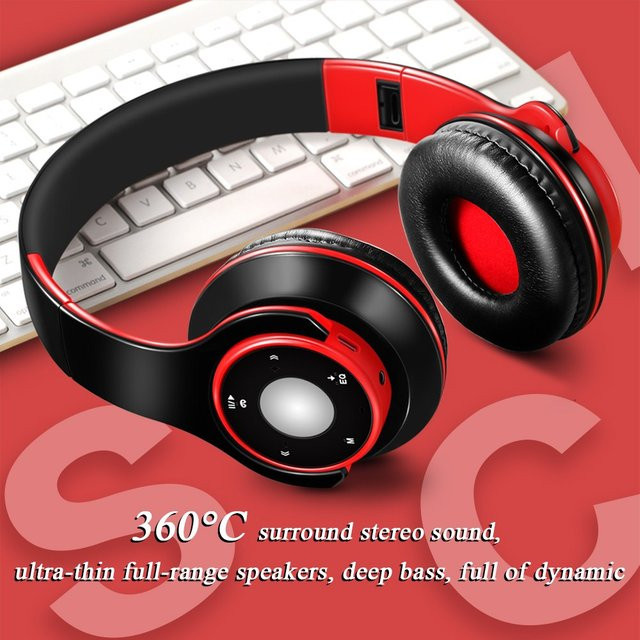 CATASSU Bluetooth In-Ear Kopfhörer mit Mikrofon und SD-Kartenslot, kabelloses Stereo-Audio-MP3-Headset, Multicolor - Bild 1