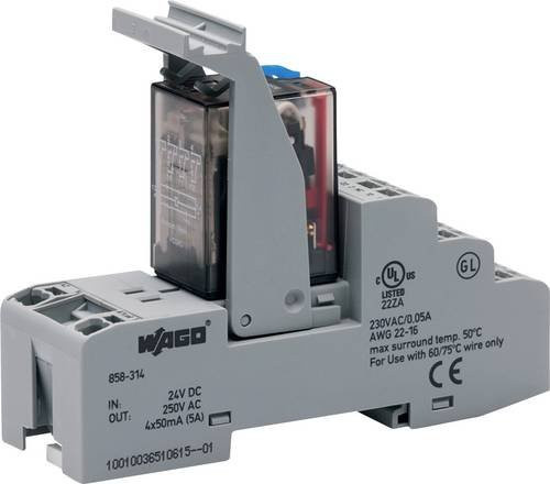 WAGO Relaissockel 858-314 Grau 5er-Pack - Bild 1