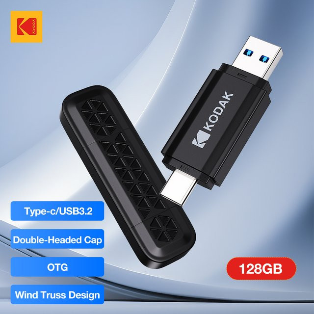 Kodak OTG USB-Stick USB 3.2 Typ C mit 256 GB in Schwarz - Bild 1