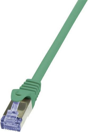 LogiLink CQ3035S RJ45 Netzwerkkabel CAT 6a S/FTP Patchkabel, Grün, Länge: 1,00 m - Bild 1