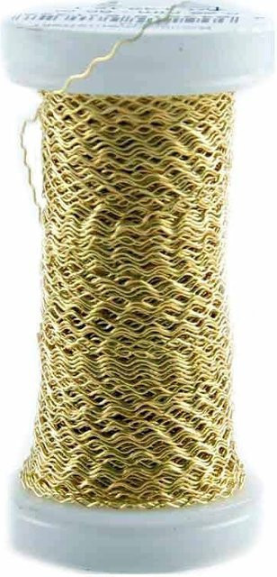 Preissler Bouillondraht für Weihnachtsdeko, Gold, 0,25 mm, 60 m - Bild 1