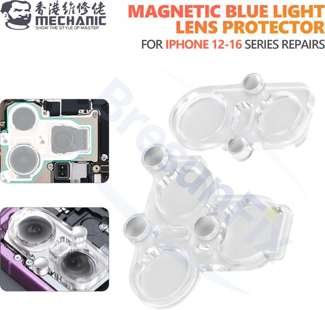 MECHANIC Magnetischer Blaulicht-Linsenschutz für iPhone 12–16 Serie, transparent, kratzfestes Reparatur-Werkzeug - Bild 1