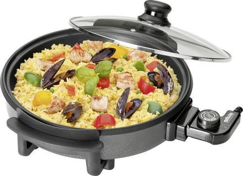 Silva Homeline Party- und Pizzapfanne in Schwarz mit 1500 W und Ø 32 cm - Bild 2