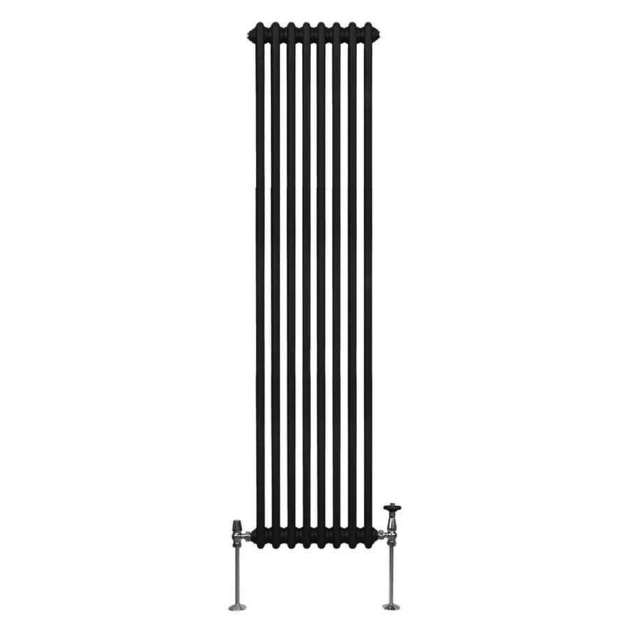 Monstershop Traditioneller 2 Spalten Heizkörper aus Stahl, Schwarz, Höhe: 180,0 cm, Breite: 38,2 cm - Bild 2