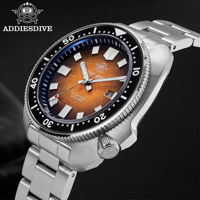 ADDIESDIVE Herrenuhr, Quarz, Edelstahl, Saphirglas, 20 ATM, Grau - Bild 1