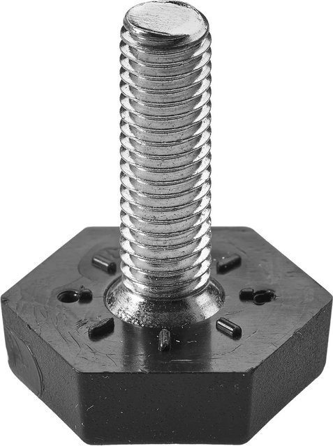 Hettich Bodenausgleichschraube M8 für Tischbeine, schwarz, 2 Stück - Bild 1