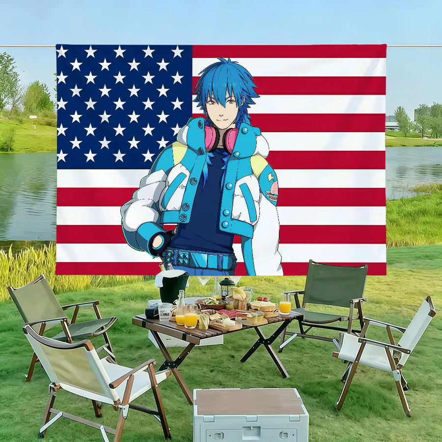D-DRAMAtical Murder Aoba Seragaki Flagge von Warner Bros. in Multicolour als Wandkunst und Banner zur Dekoration, B: 60,0 cm, H: 40,0 cm - Bild 4