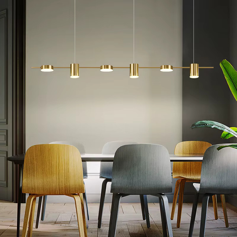 Nordic Moderne Pendelleuchte von ludengchaoshi in Schwarz oder Gold/Messing, verstellbare Deckenleuchte aus Metall für Wohnzimmer und Esszimmer - Bild 3