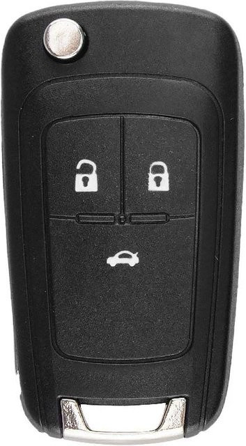 Top Car Parts Ersatzgehäuse für Opel Zafira Astra und Vauxhall Insignia, Autoschlüssel Shell Cover mit Schraube, Schwarz, 3 Tasten - Bild 1