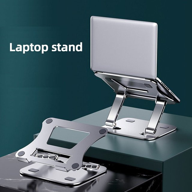 MUMUCC Laptopständer aus Aluminiumlegierung, klappbar und höhenvergrößernd, Farbe: Silber - Bild 1