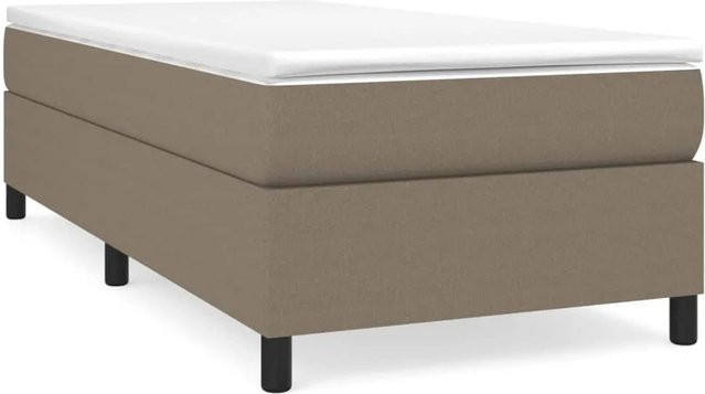 vidaXL Boxspringbett in Taupe mit Stoffbezug, B/T: 90 x 200 cm - Bild 1