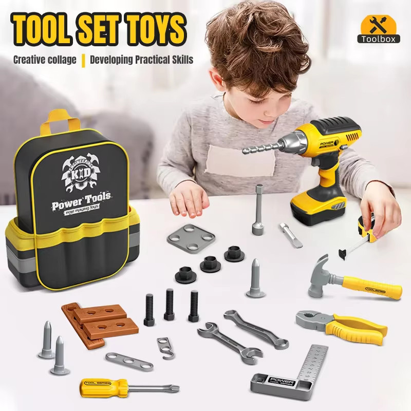 Kmoist Toolbox Kit Simulation Reparatur Werkzeuge, Lernspielzeug, Kunststoff - Bild 3
