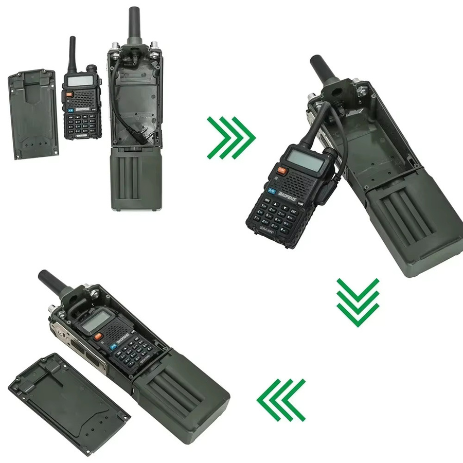 TCIHEADSET Taktischer Headset-Adapter PRC163 Harris Military Radio Dummy in Grün für Baofeng UV5R - Bild 6