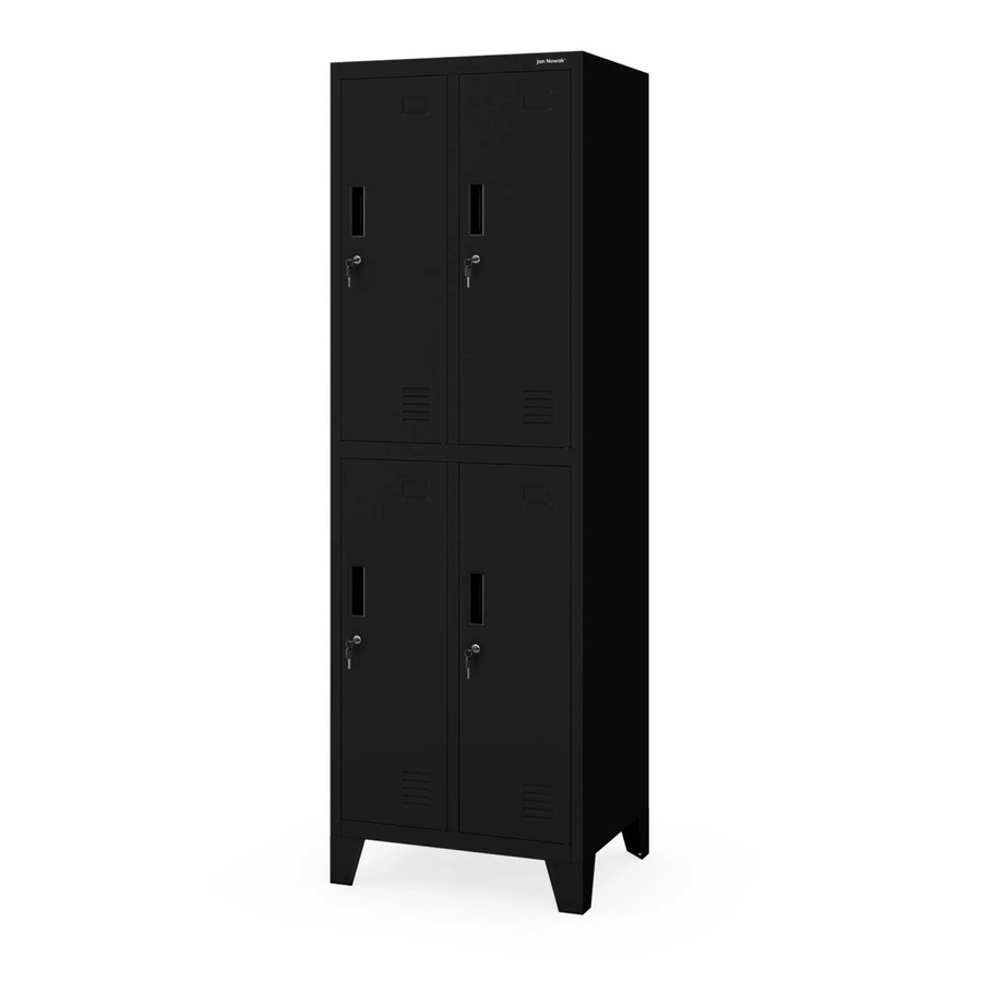 Jan Nowak Arbeitsschutzschrank Bartek 2 Plus mit 4 Fächern in Schwarz, Höhe: 172 cm, Breite: 56 cm, Tiefe: 45 cm - Bild 2