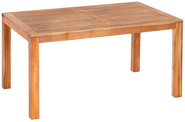 Merxx Ausziehtisch modern aus Akazie in Beige, B/H/T: 150 x 74,5 x 90 cm - Bild 1