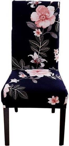 Dehnbarer Spandex-Stuhlbezug mit Blumendruck in Multicolor für dein Esszimmer - Bild 1