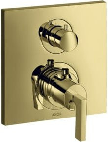 Hansgrohe Axor Citterio UP-THM Fertigmontageset mit Thermostat und Sicherheitsstopp in poliert Goldoptik - Bild 1