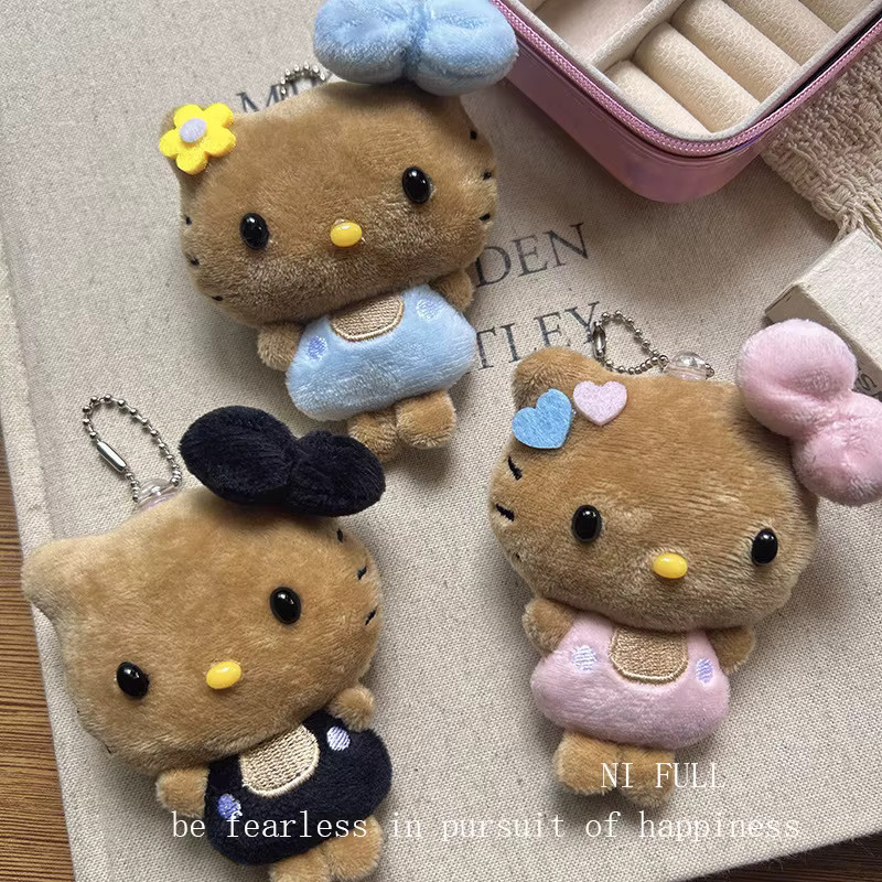 Sanrio Hello Kitty Schwarzer Plüsch-Schlüsselanhänger - Bild 2