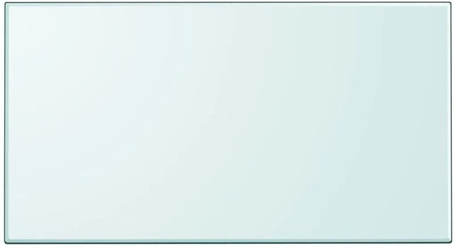 vidaXL Tischplatte aus gehärtetem Glas, rechteckig, transparent, B/T: 120 x 65 cm - Bild 1