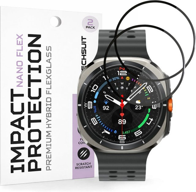 Techsuit Schutzfolie Nano Flex für Samsung Galaxy Watch Ultra, Kunststoff, Schwarz - Bild 1