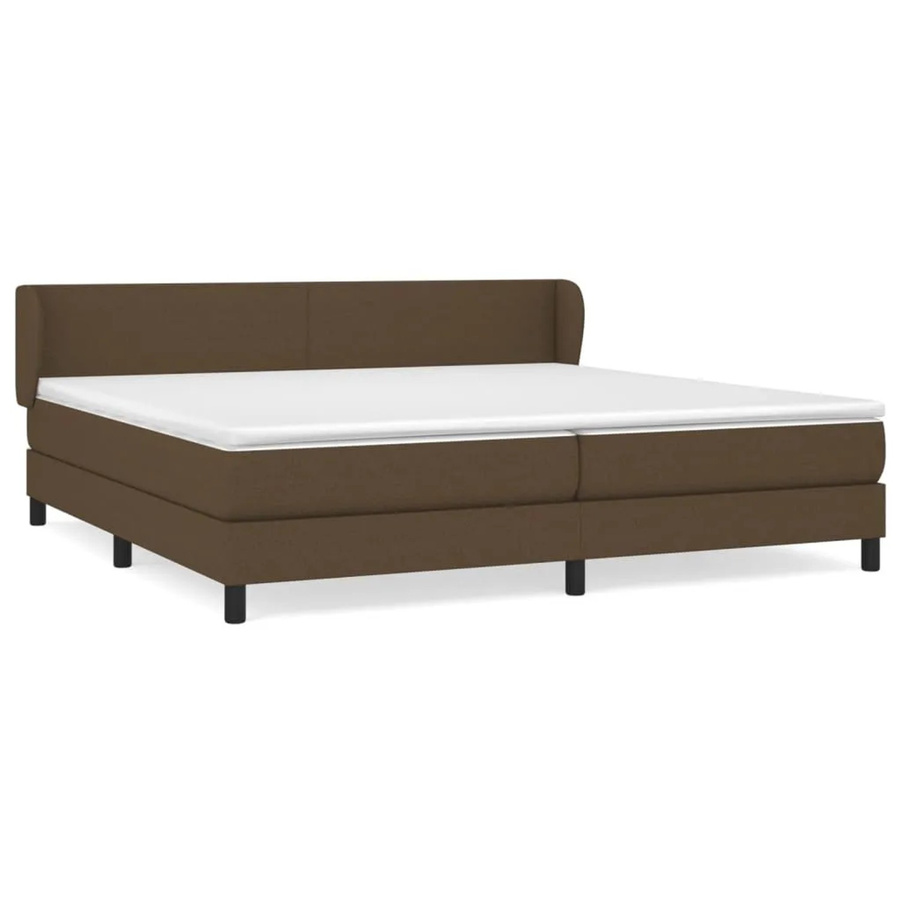 vidaXL Boxspringbett Hybrid mit Matratze und Kopfteil Dunkelbraun B/T/H: 200 x 200 x 203 cm - Bild 2