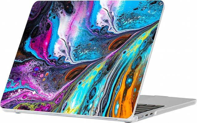 Stoßfeste Laptop-Hülle mit abstraktem Marmor-Design für Apple MacBook Air und MacBook Pro (13, 14, 15, 16 Zoll), Multicolor - Bild 1