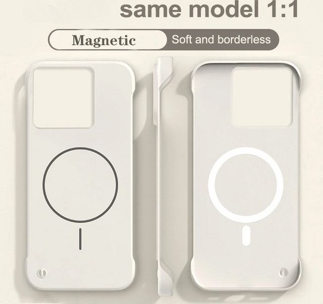 Hautfreundliche und matte rahmenlose Schutzhülle für Xiaomi 17T 15T Pro POCO M8 X8 ProMax F8 in Grau, ultradünne stoßfeste Hülle mit kabelloser Ladefunktion - Bild 1
