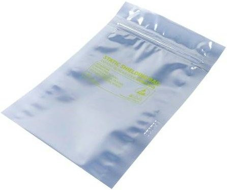 Antistat 013-0003 ESD-Beutel transparent wiederverschließbar, B: 10,2 cm, L: 15,2 cm, 100 Stück - Bild 1