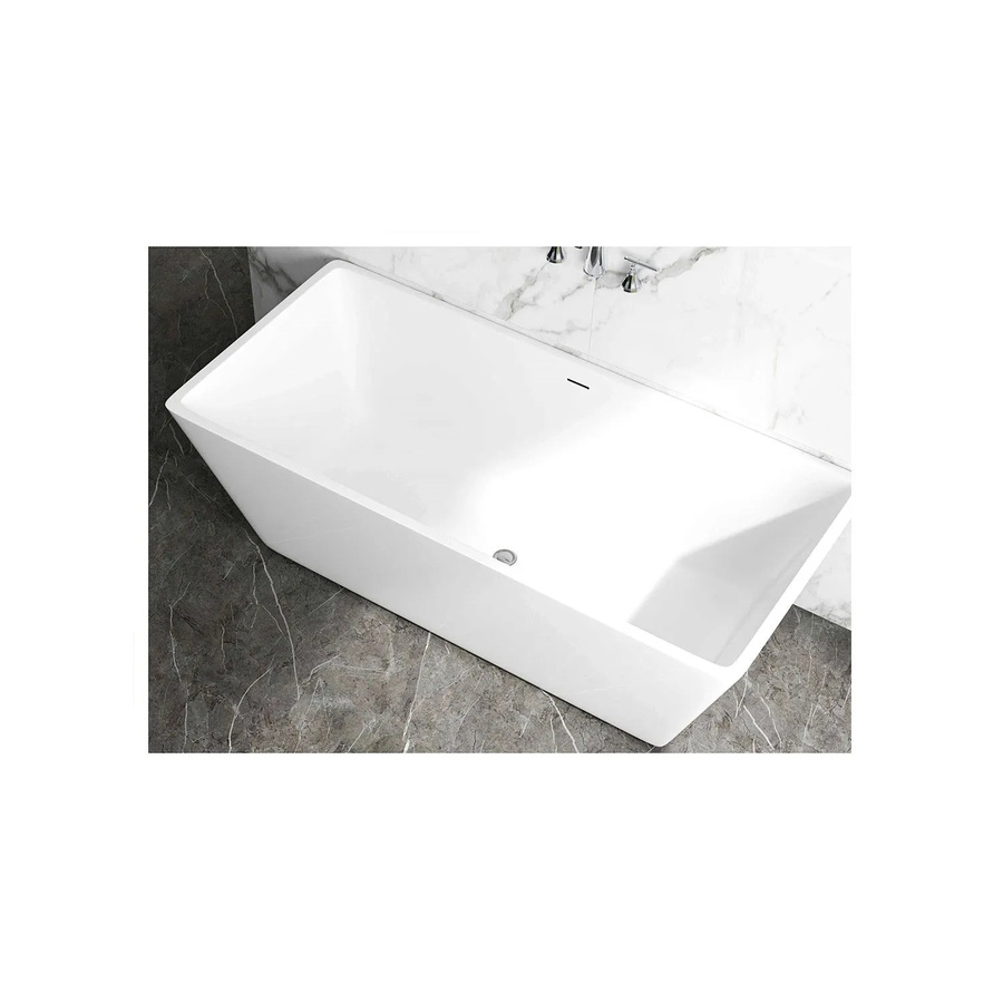 Duschparadies Freistehende Acrylbadewanne mit Siphon Set, Weiß, Rechteckig, B/T/H: 150 x 72 x 56 cm - Bild 2