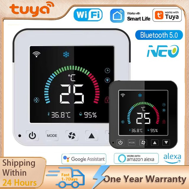 Timethinker Tuya Smart WiFi IR Klimaanlage Thermostat AC Fernbedienung in Weiß mit Temperatursensor für Smart Life App, Alexa und Google Home - Bild 1