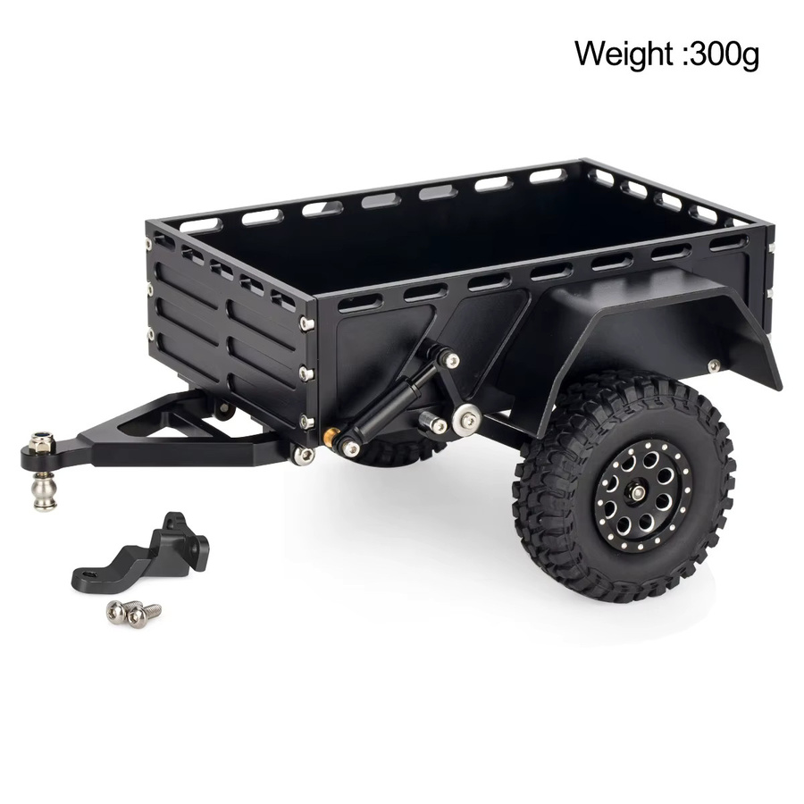 YSIDO RC Crawler Anhänger, 1:18, Metall, Schwarz - Bild 1