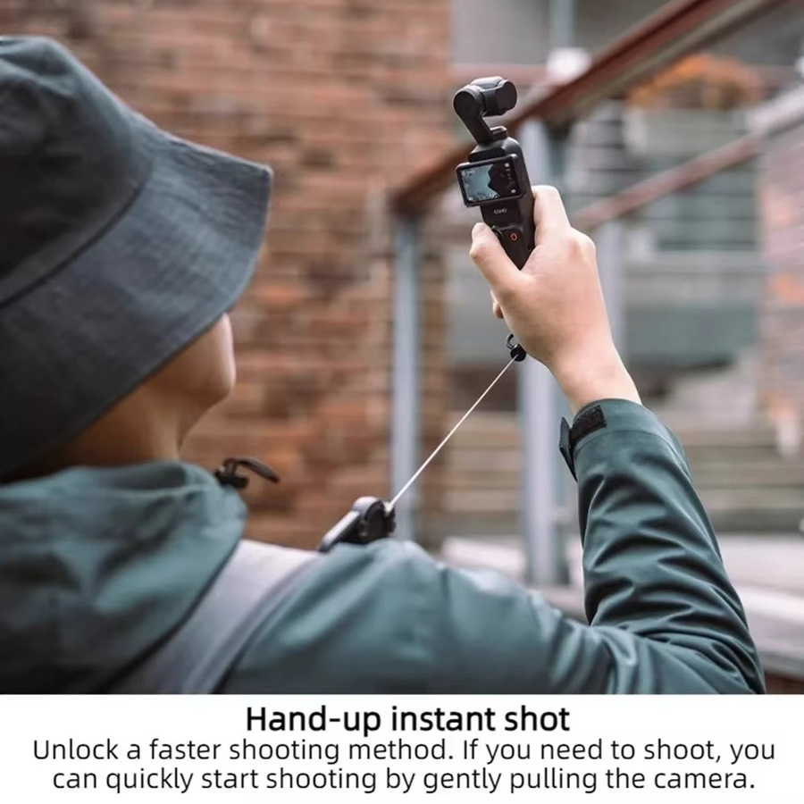 DJI Osmo Pocket 3 Zubehör: Tragbare Teleskop-Rucksackhalterung mit Schnellverschluss und ausziehbarem Trageriemen in Schwarz - Bild 2