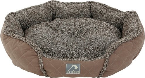 Heim Hundebett und Katzenbett Slurry Braun aus Fellimitat, B/T/H: 57 x 52 x 14 cm - Bild 1